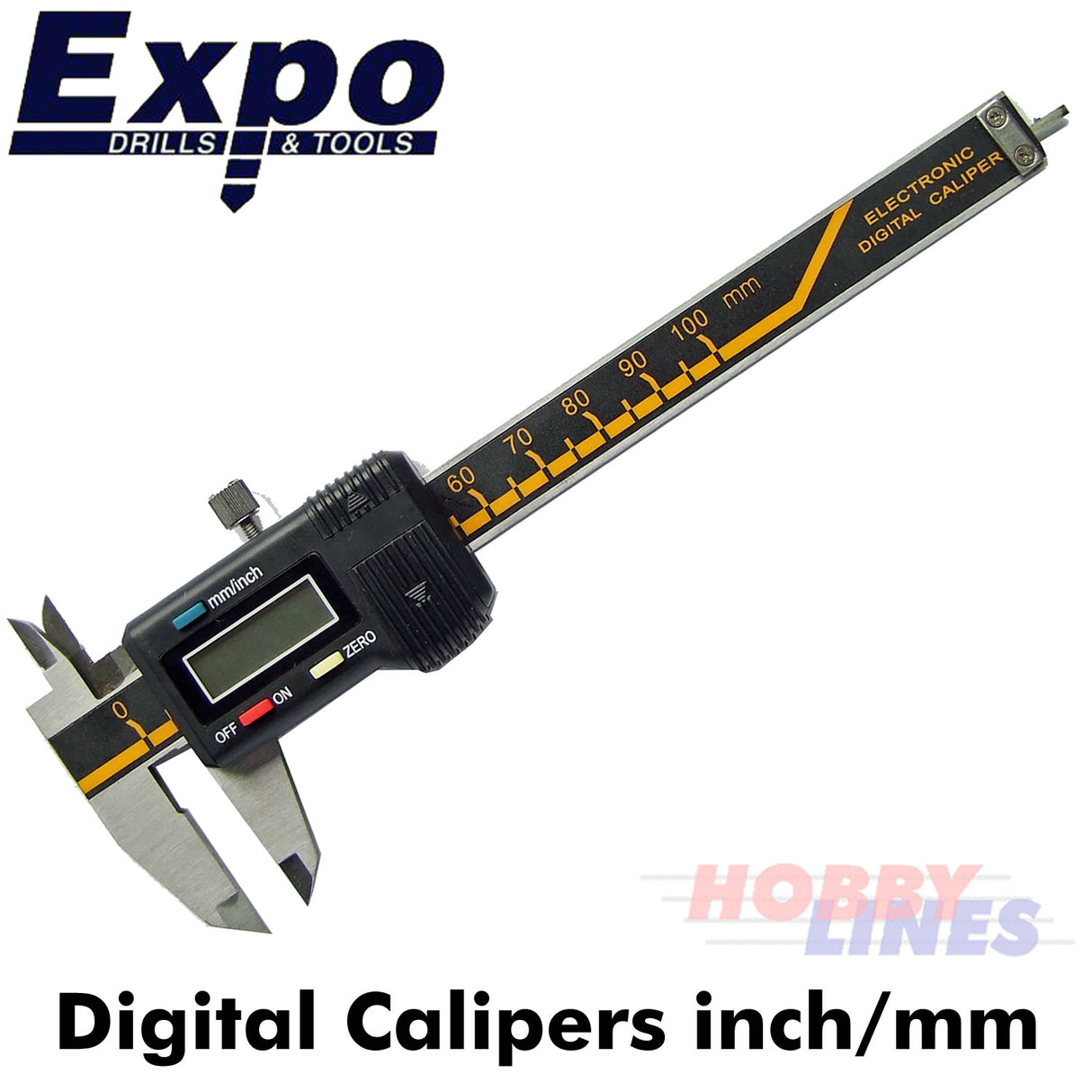 Digital Caliper 4 Inch Electronic Metric LCD Display & Imperial Expo Tools 74033