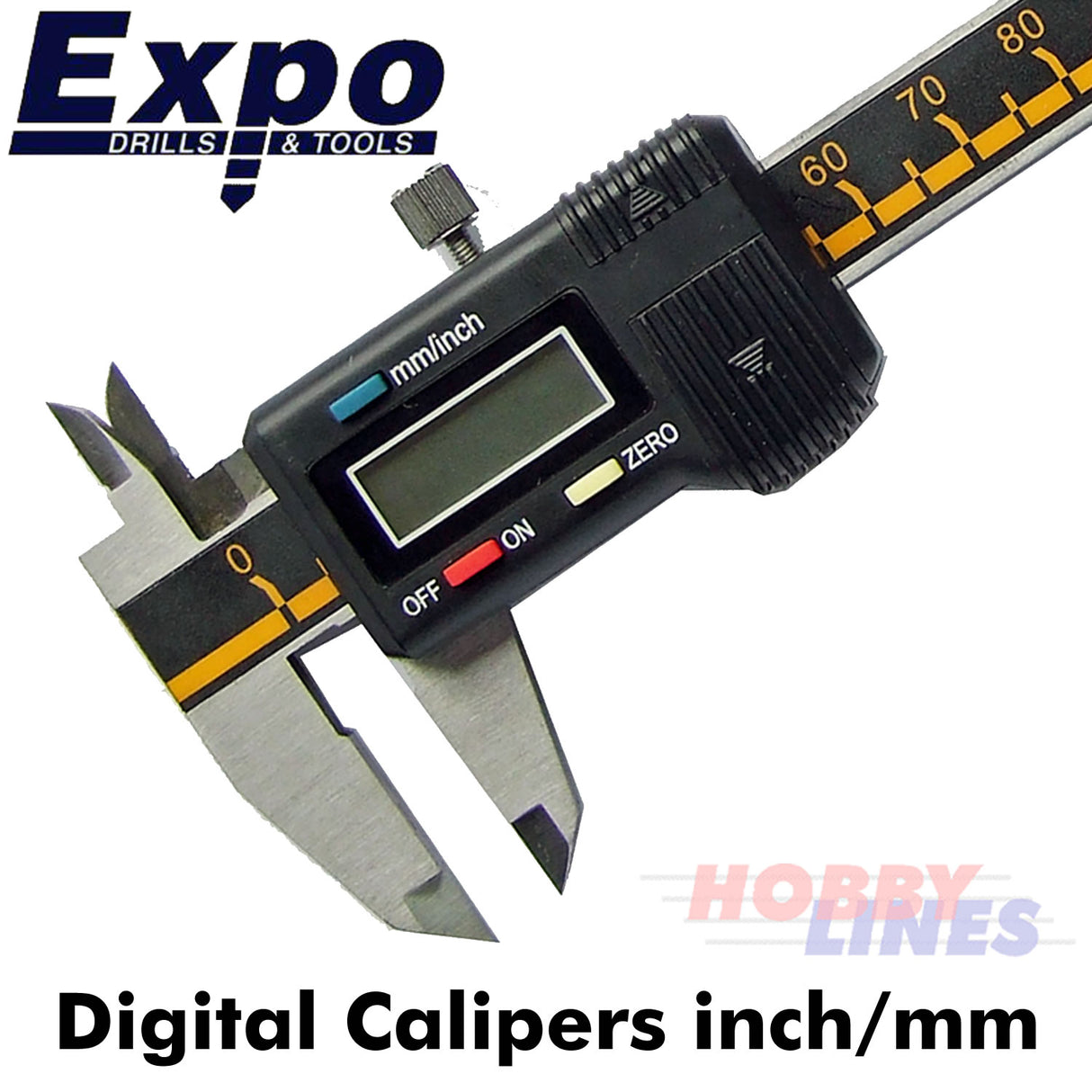 Digital Caliper 4 Inch Electronic Metric LCD Display & Imperial Expo Tools 74033