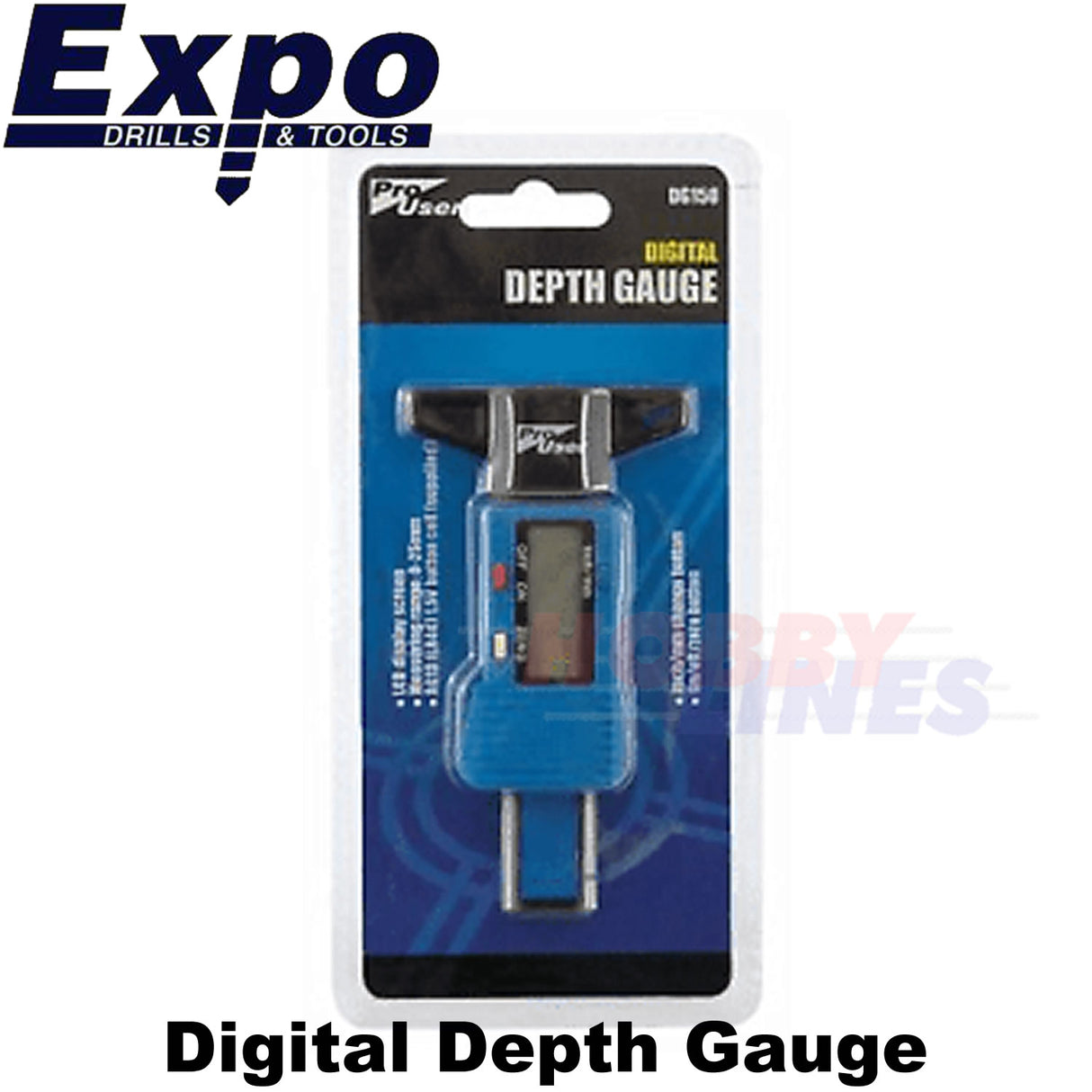 DIGITAL DEPTH GAUGE Electronic Big Screen Imperial & Metric Expo Tools 74035