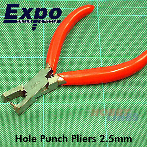 Hole Punch Pliers 2.5mm Plastic & Leather Expo Tools Stainless Steel 74306