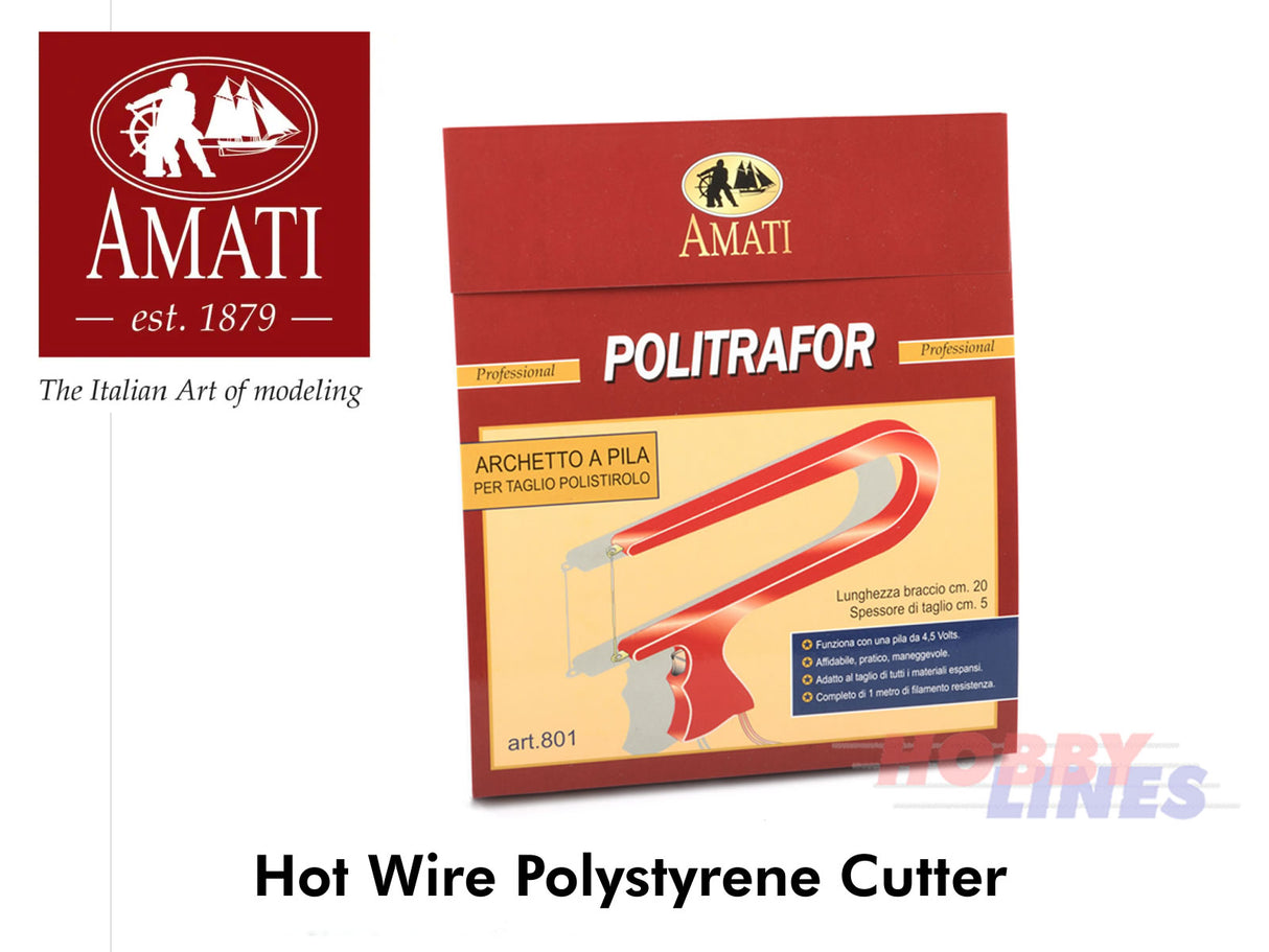 Hot Wire CUTTER POLYSTYRENE FOAM tool / replacemnt wire / battery AMATI 801