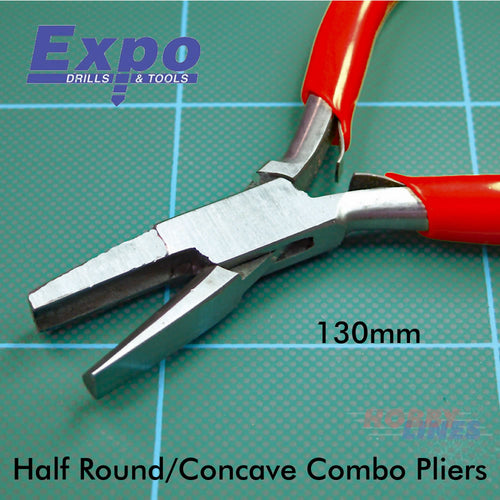 Pro Pliers HALF ROUND/CONCAVE 130mm with double leaf spring 75611 EXPO TOOLS
