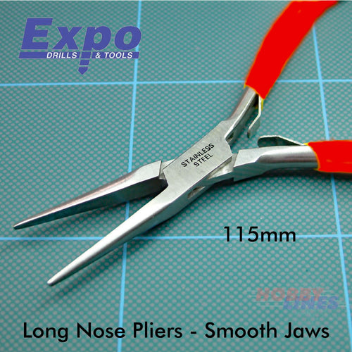 Pro Pliers LONG NOSE PLIER w. spring Jewellery Hobby Bead Craft 75629 EXPO TOOLS