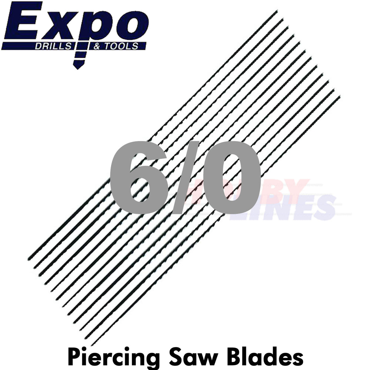 PIERCING SAW BLADES range Standard Quality packed 12 Sizes 6/0 - 0/3 Expo Tools