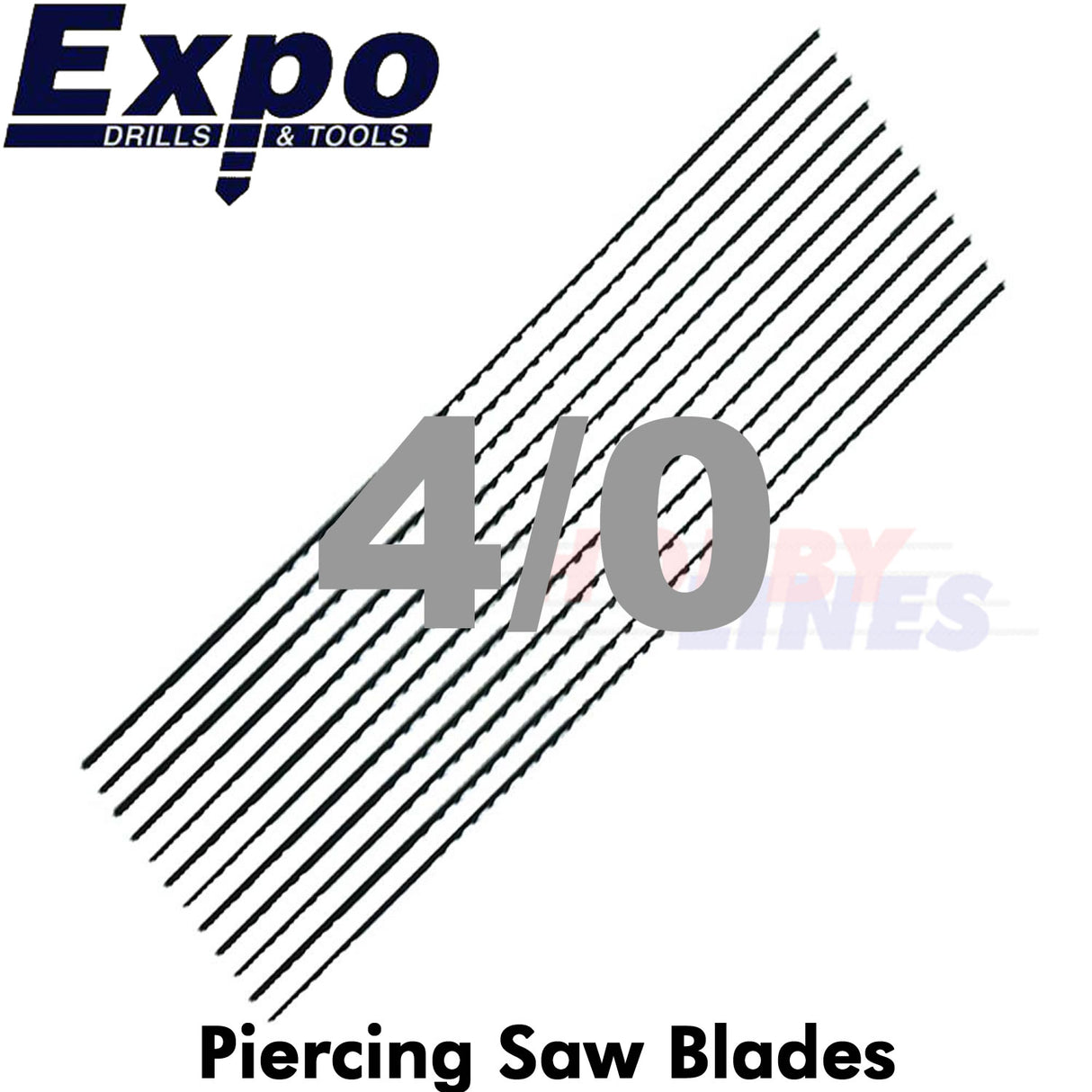 PIERCING SAW BLADES range Standard Quality packed 12 Sizes 6/0 - 0/3 Expo Tools