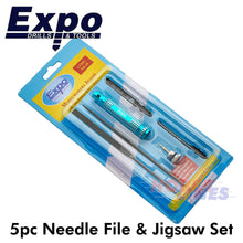 Load image into Gallery viewer, Needle File &amp; Jigsaw 5pc Modelmakers Set Expo Tools 76030
