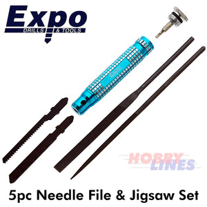Needle File & Jigsaw 5pc Modelmakers Set Expo Tools 76030