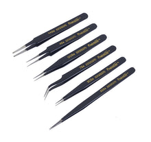 Load image into Gallery viewer, Tweezer 6pc Professional Set Epoxy Coated Stainless Steel Expo Tools 79032
