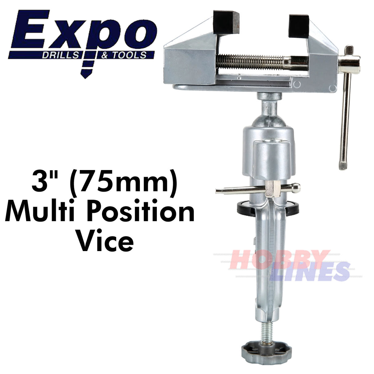 Bench Vice 3" jaws, 2" capacity w.Table Clamp model engineer's Expo Tools 79521