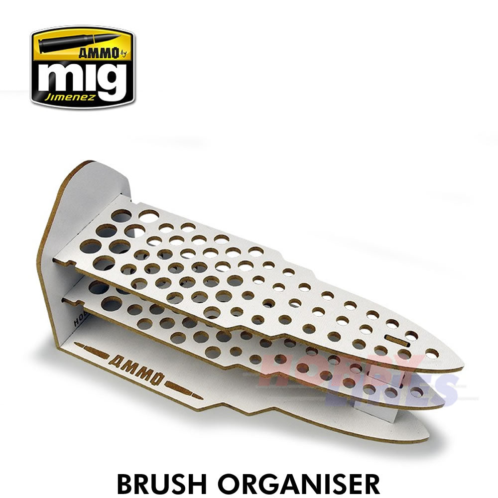 BRUSH & TOOL ORGANIZER with 25 storage slots AMMO Mig Jimenez Mig8022