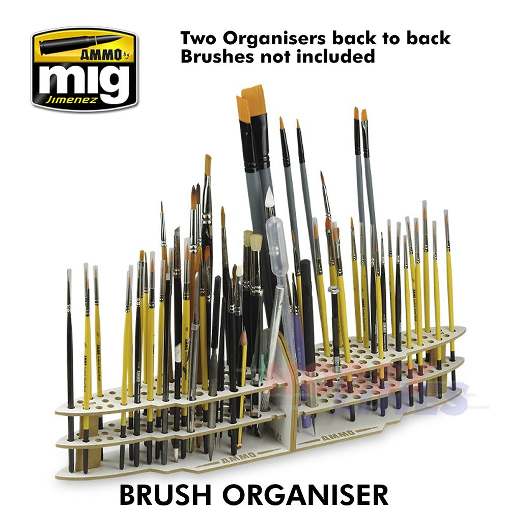 BRUSH & TOOL ORGANIZER with 25 storage slots AMMO Mig Jimenez Mig8022