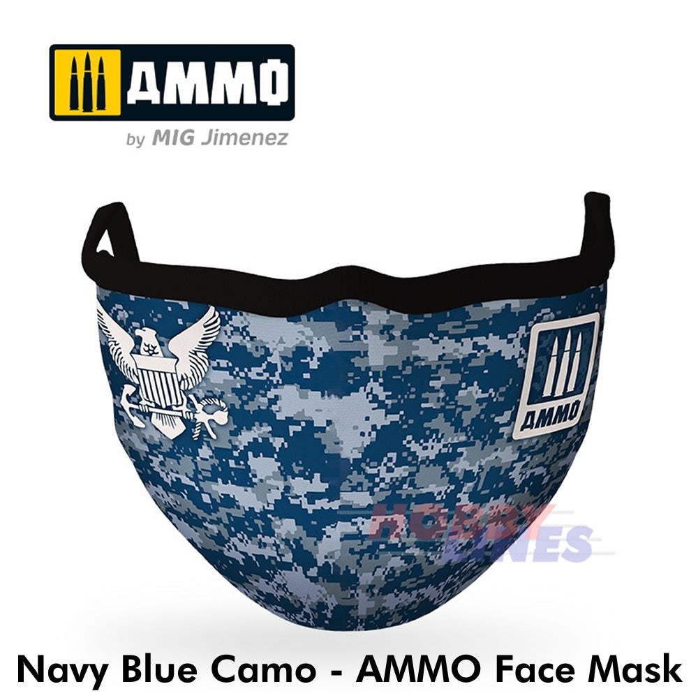 Navy Blue Camo Reusable hygienic protective Adult AMMO by Mig Jimenez Mig8073