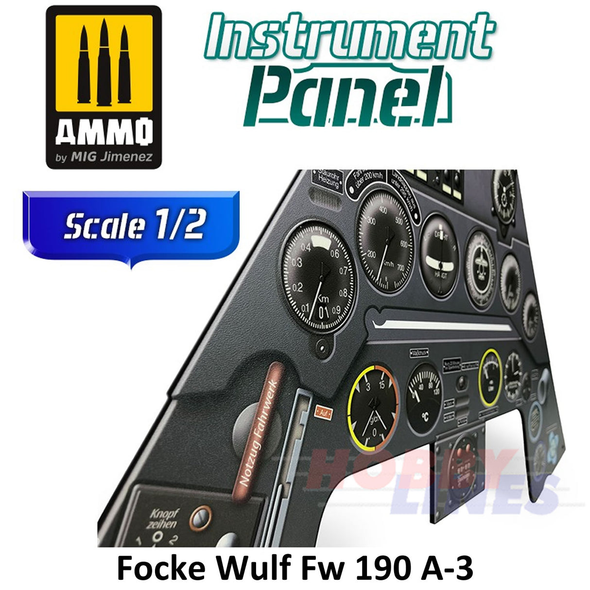 Focke Wulf Fw 190 A-3 - Aircraft Instrument Panel 1:2 scale AMMO by Mig8283