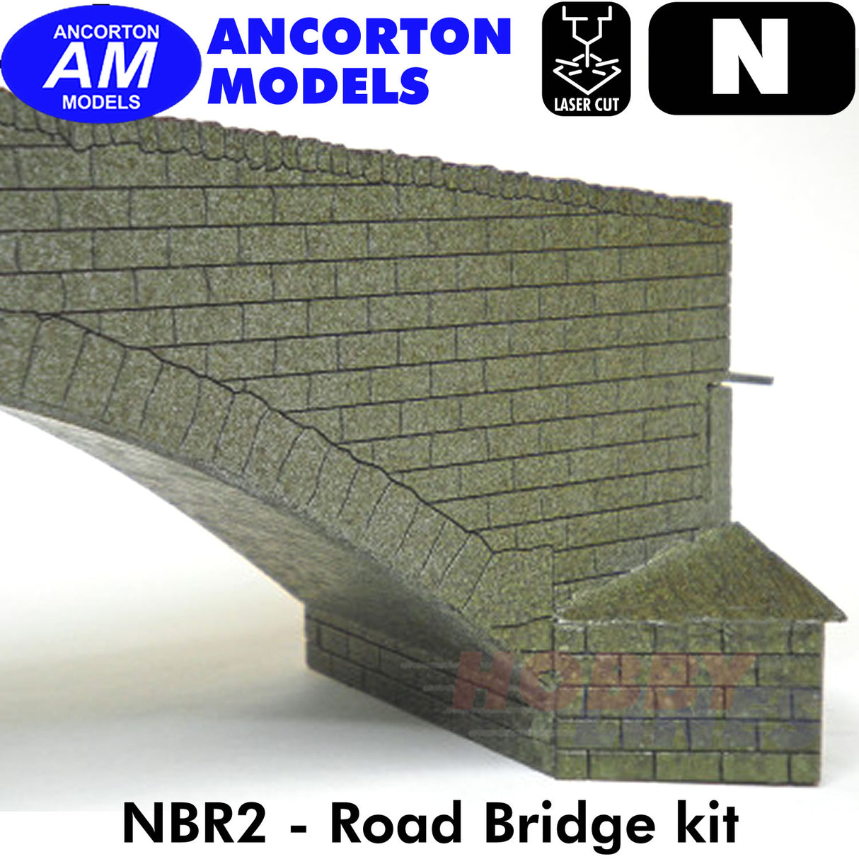 ROAD BRIDGE stone built single track laser cut kit N 1:148 Ancorton Models NBR2