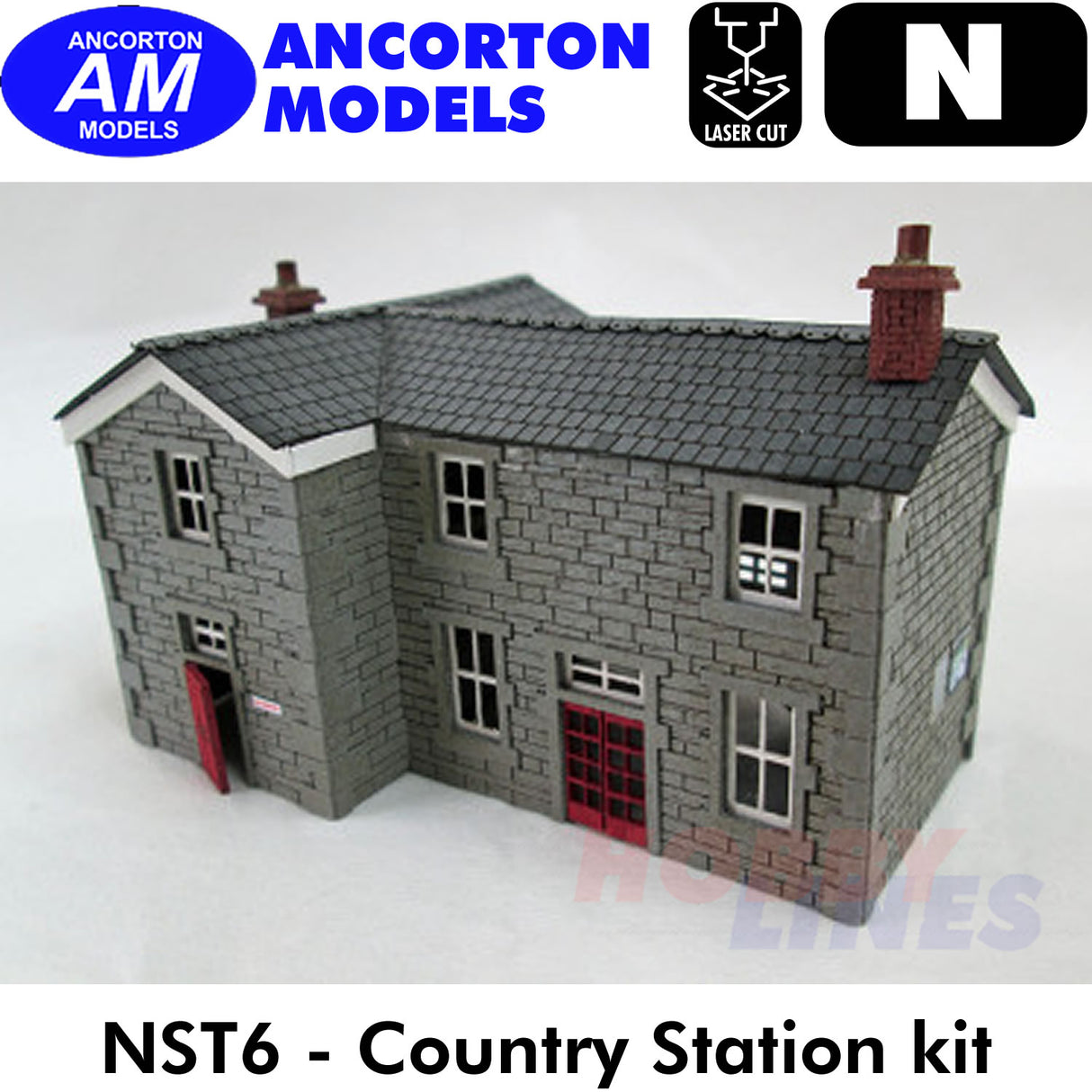 COUNTRY STATION building laser cut kit N 1:148 Ancorton Models NST6