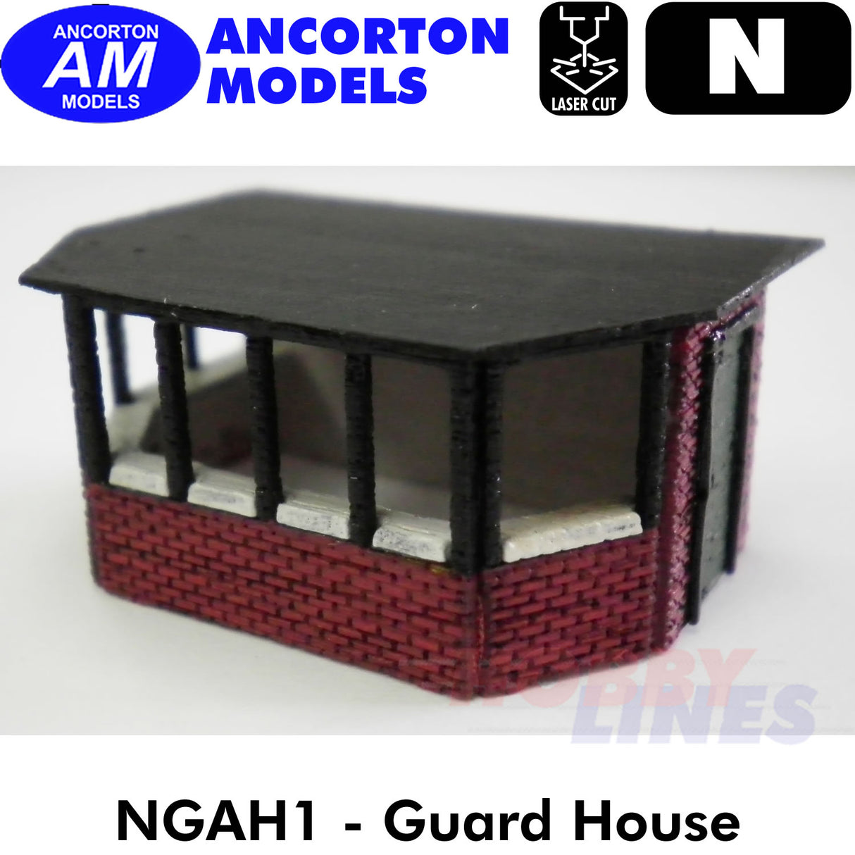 SECURITY GUARD HOUSE laser cut Ready to Plant N 1:148 Ancorton Models NGAH1