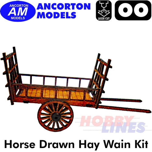 HAY WAIN Horse Drawn Farm Cart laser cut kit OO gauge 1:76 Ancorton Models OOHW1