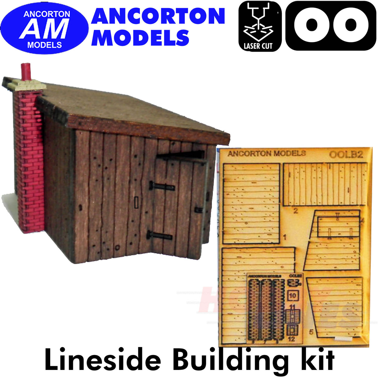 LINESIDE BUILDING SLEEPER BUILT HUT laser cut kit OO 1:76 Ancorton Models OOLB2