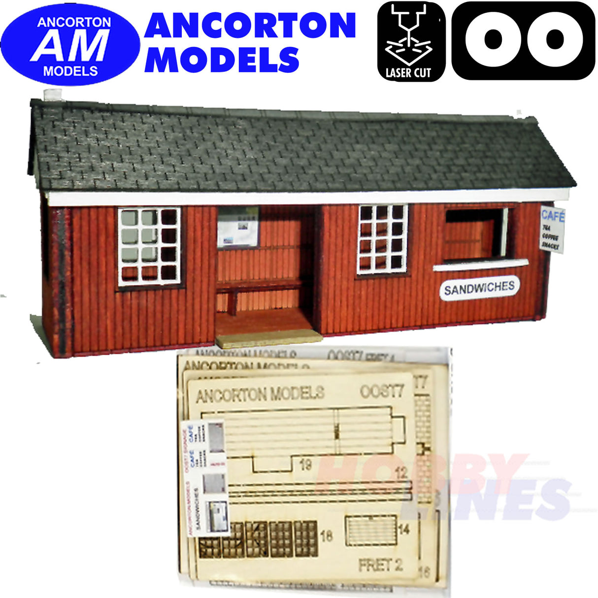 WAITING ROOM &CAFE platform building laser cut kit OO 1:76 Ancorton Models OOST7