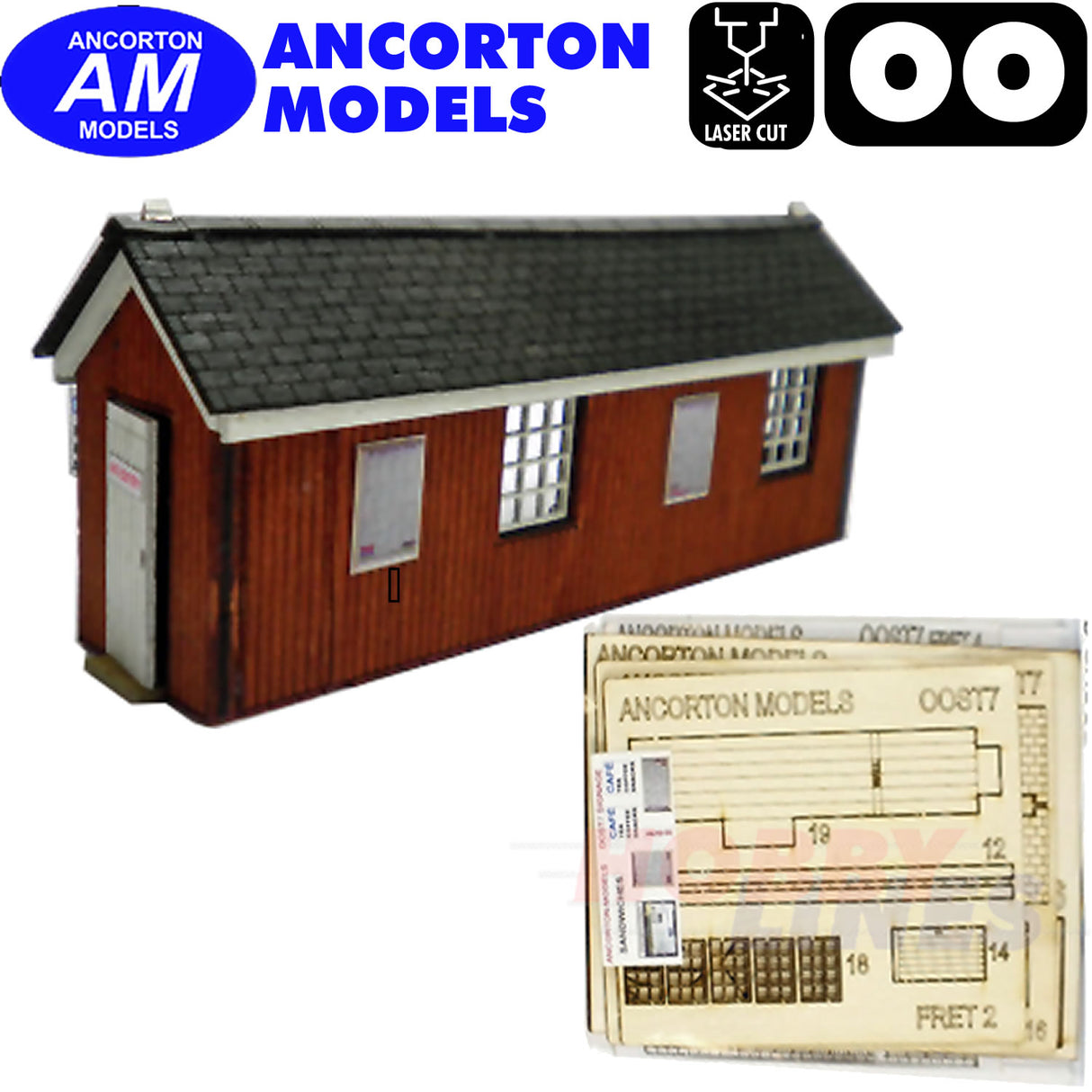 WAITING ROOM &CAFE platform building laser cut kit OO 1:76 Ancorton Models OOST7