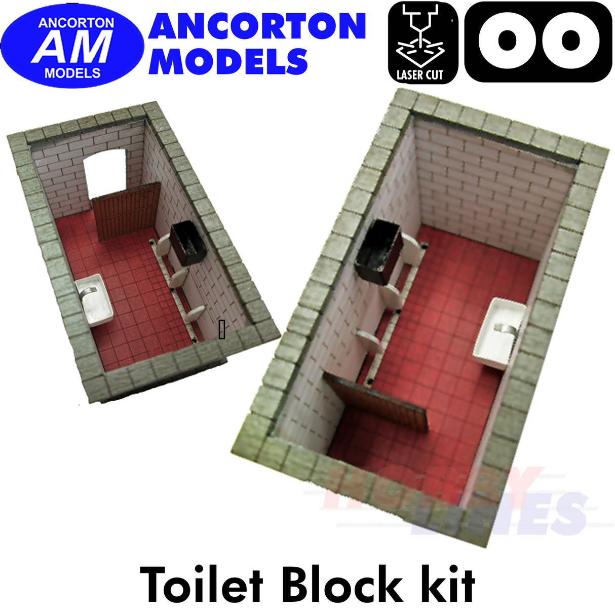 PLATFORM TOILET BLOCK laser cut kit OO gauge 1:76 scale Ancorton Models OOTB1