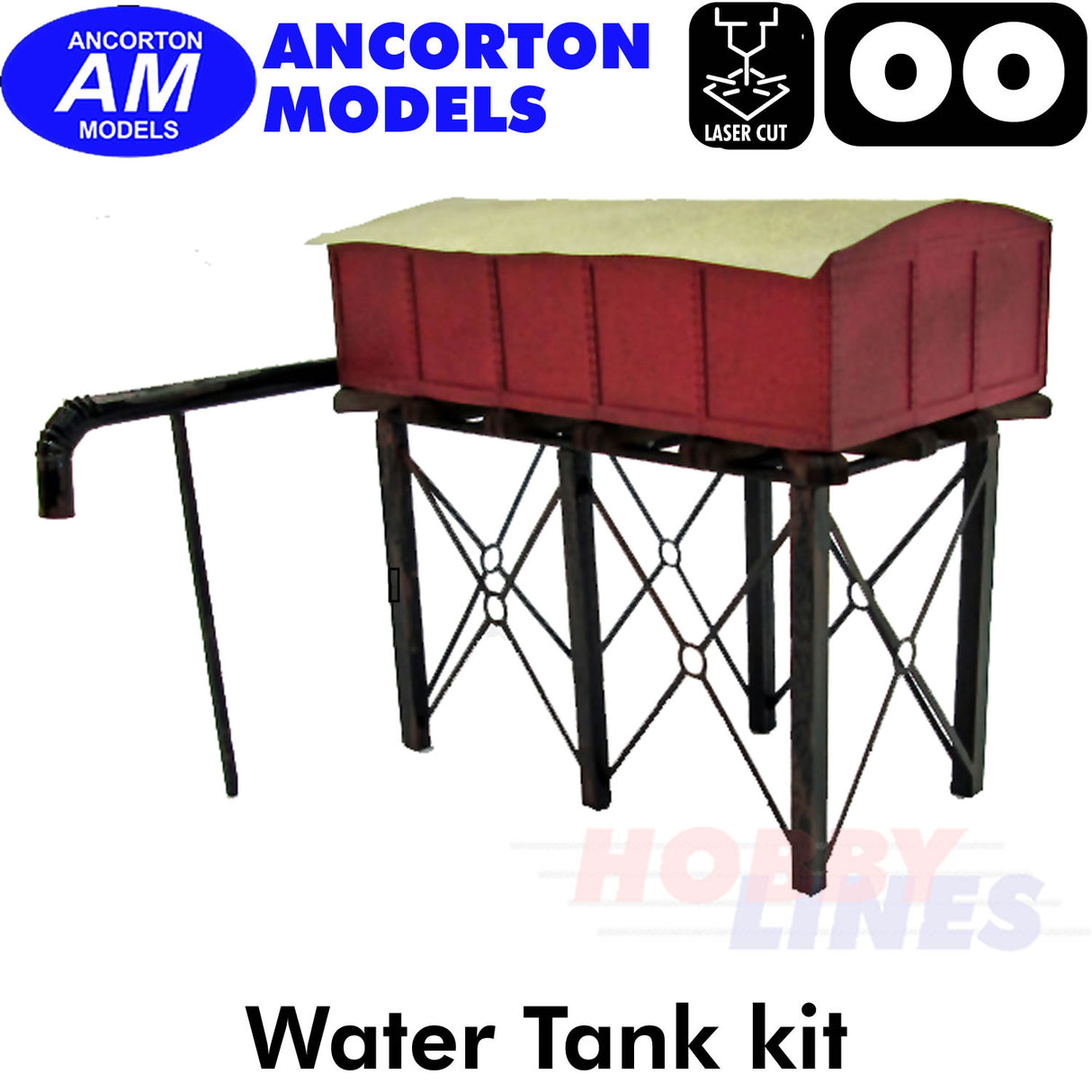 WATER TOWER trackside building laser cut kit OO 1:76 scale Ancorton Models 00WT2