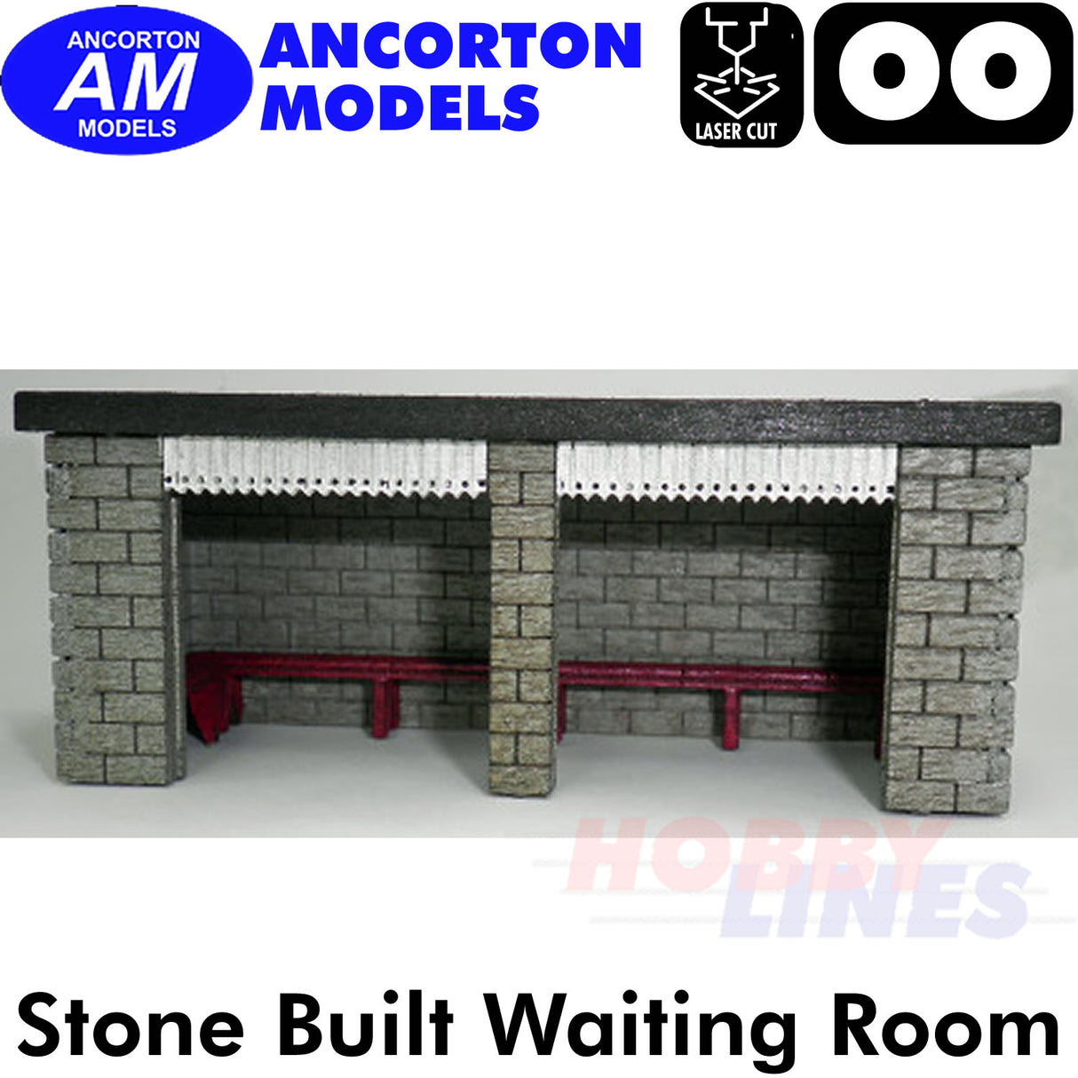 WAITING ROOM Stone Built platform laser cut kit OO 1:76 Ancorton Models OOST2