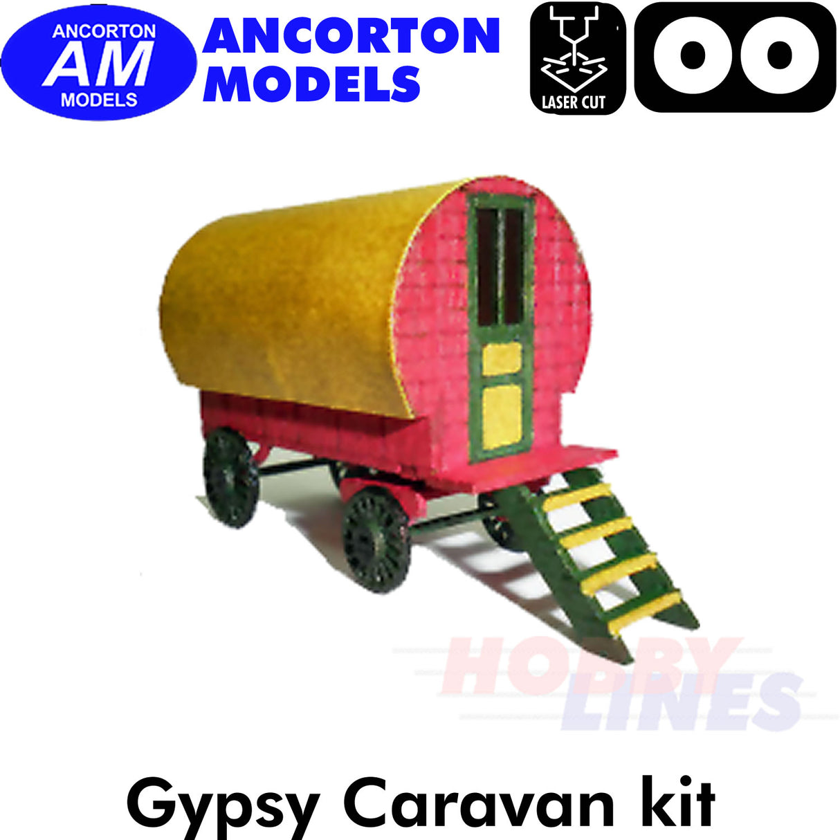 GYPSY CARAVAN Horse Drawn laser cut kit OO gauge 1:76 Ancorton Models OOGC1