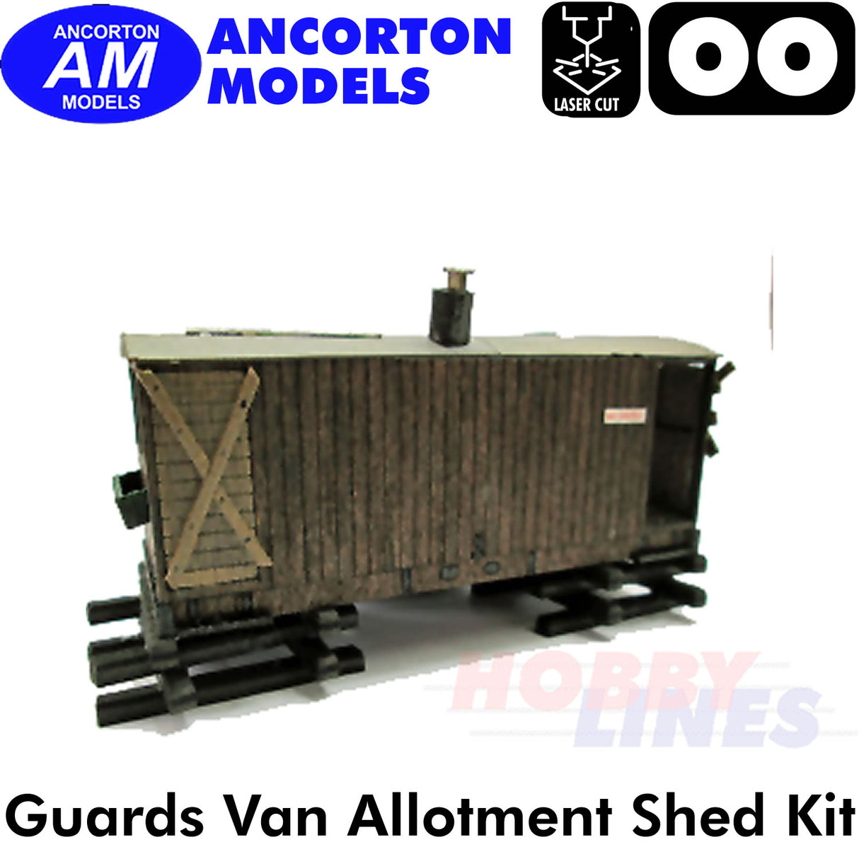 GUARDS VAN ALLOTMENT SHED laser cut kit OO 1:76 Ancorton Models OOgv2
