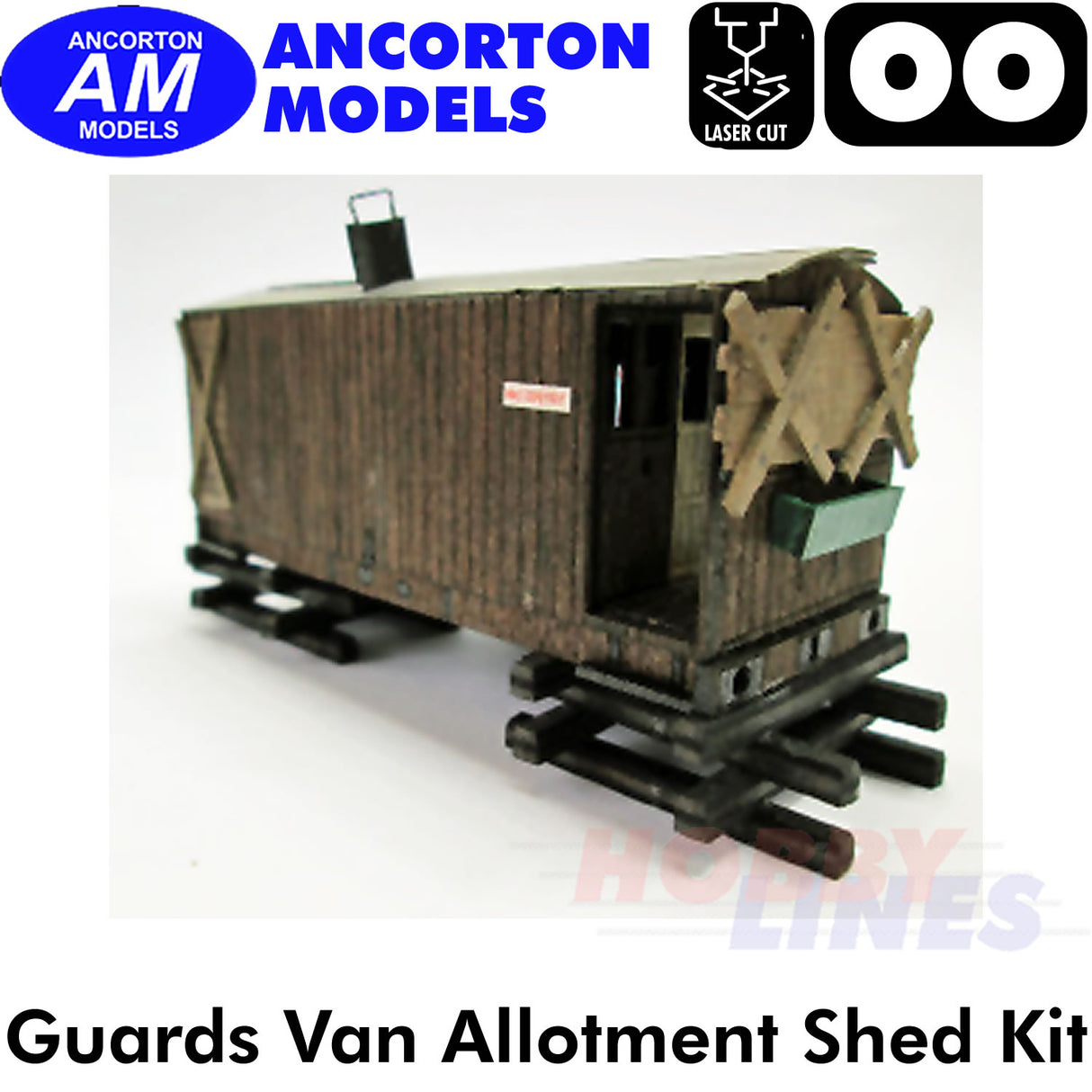 GUARDS VAN ALLOTMENT SHED laser cut kit OO 1:76 Ancorton Models OOgv2