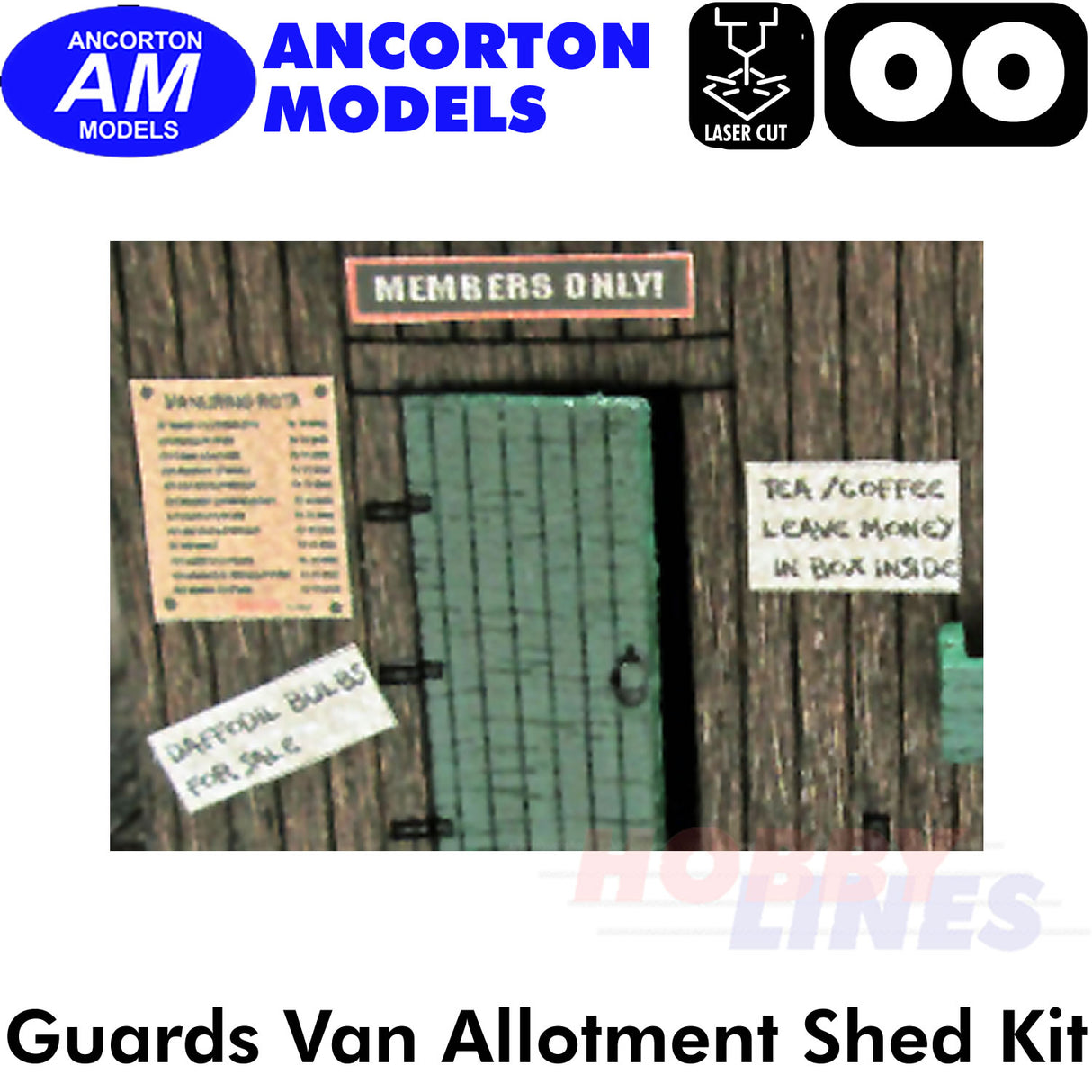 GUARDS VAN ALLOTMENT SHED laser cut kit OO 1:76 Ancorton Models OOgv2