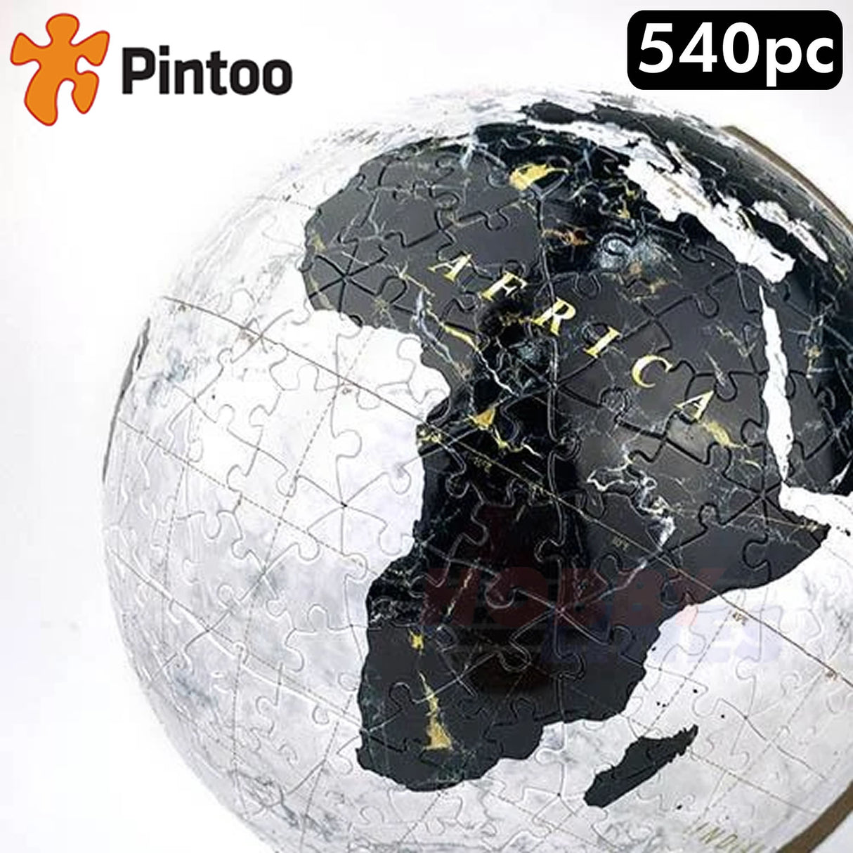 3D Puzzle Globe 9" MARBLE EARTH on stand 540pc Educational  PINTOO Puzzles A3488