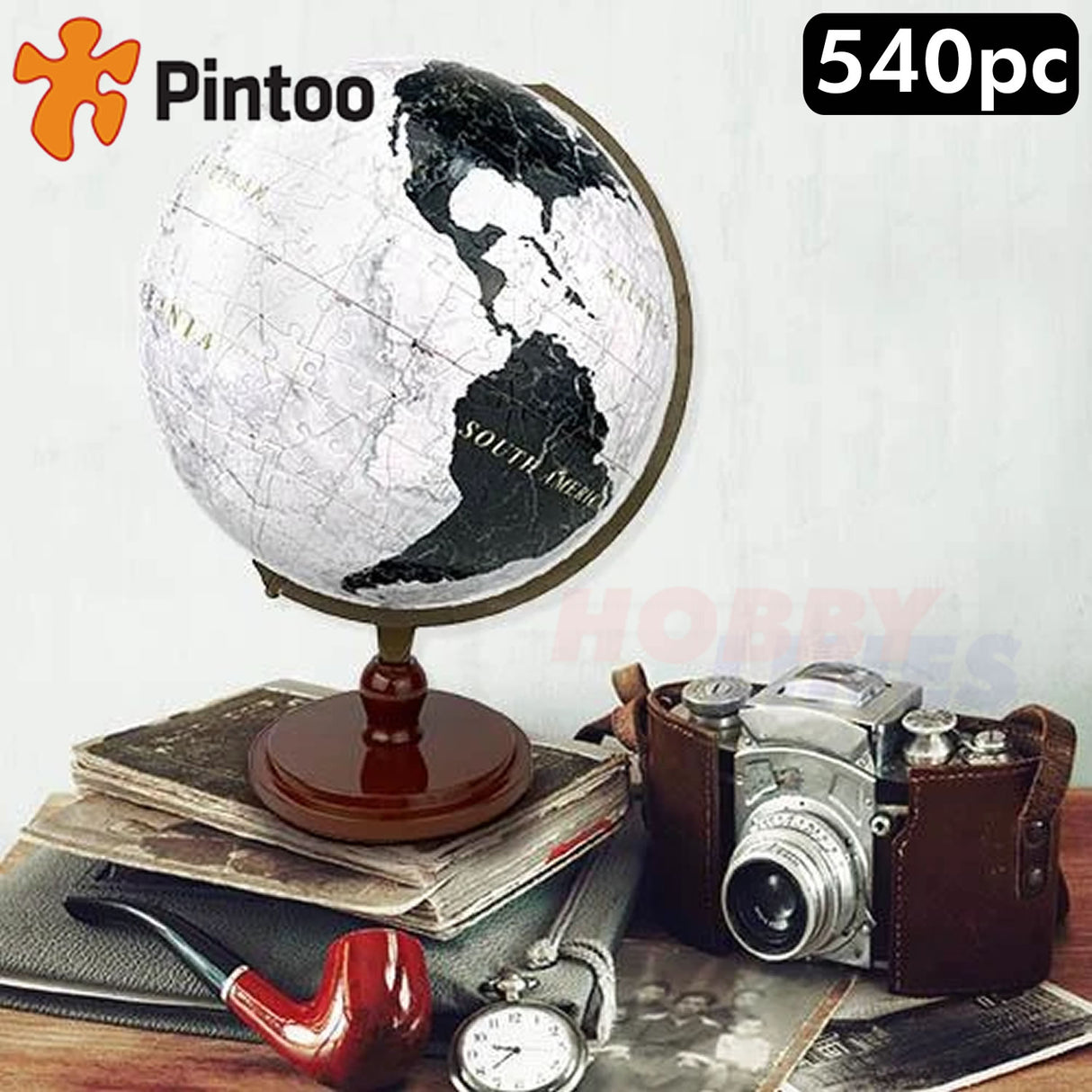 3D Puzzle Globe 9" MARBLE EARTH on stand 540pc Educational  PINTOO Puzzles A3488