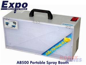 Airbrush SPRAY BOOTH AB500 Portable w Extractor Fan & AB503 Turntable EXPO TOOLS
