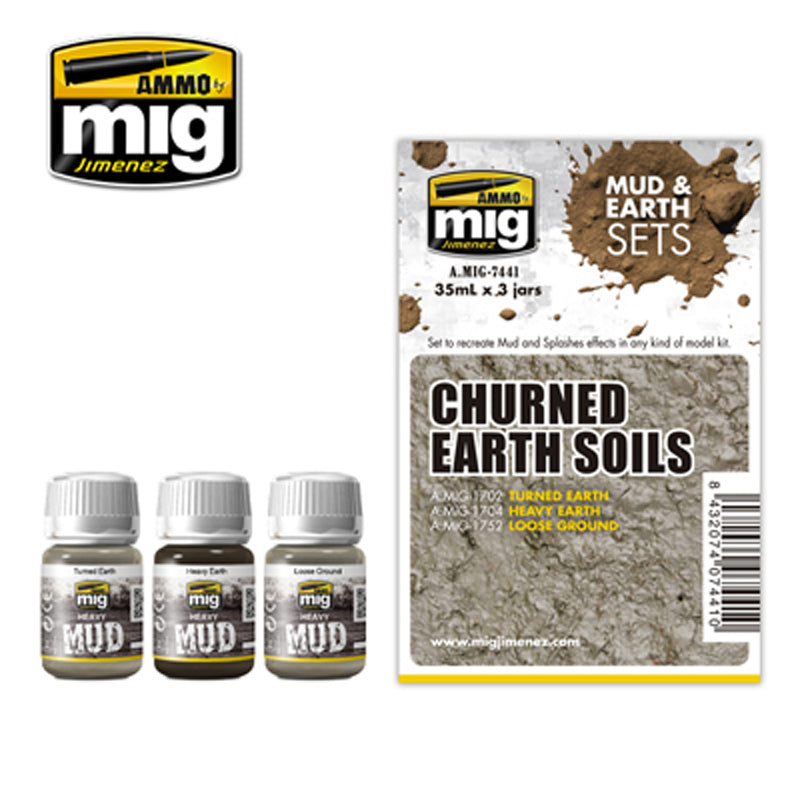 AMMO By Mig Jimenez MIG7441 CHURNED EARTH SOILS Paint Modelling