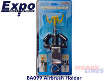 Load image into Gallery viewer, AIRBRUSH HOLDER &amp; clamp Holds up to 4 airbrushes Expo Tools BA099
