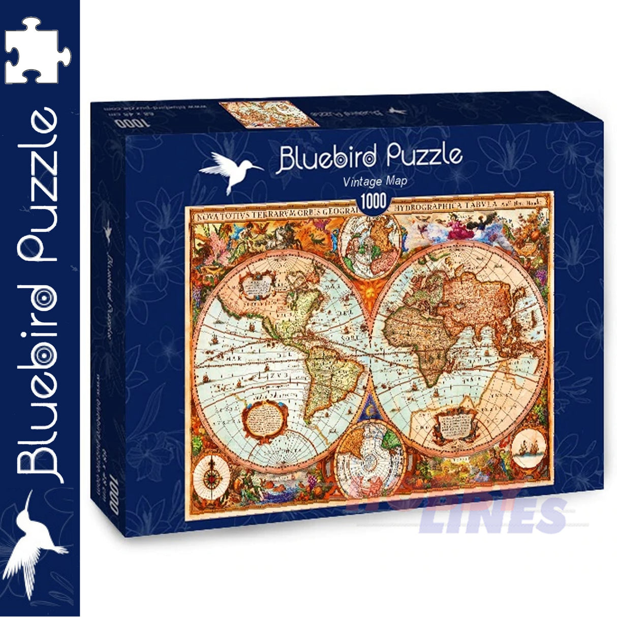 Bluebird VINTAGE MAP Aimee Stewart 1000pc Jigsaw Puzzle 70329-P