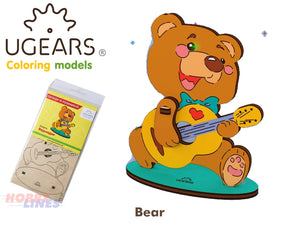 3D Colouring Puzzle kits UGEARS Junior Wooden Models Full range Multi-Buy & Save