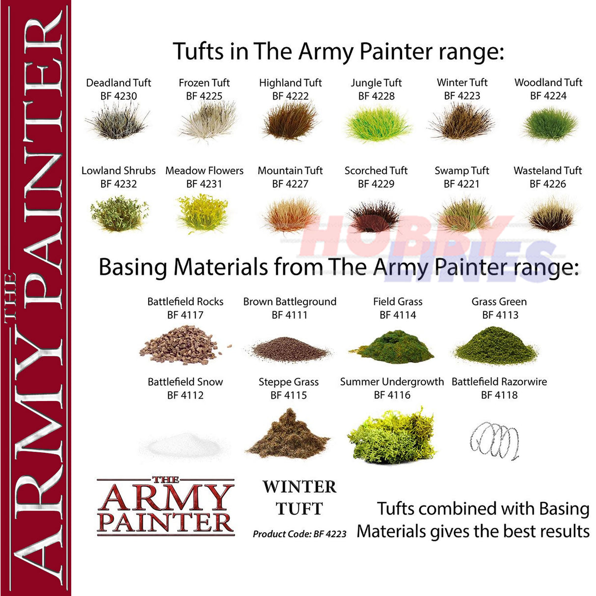 WINTER TUFT 77 tufts Diorama Battlefield Basing material Army Painter BF4223P