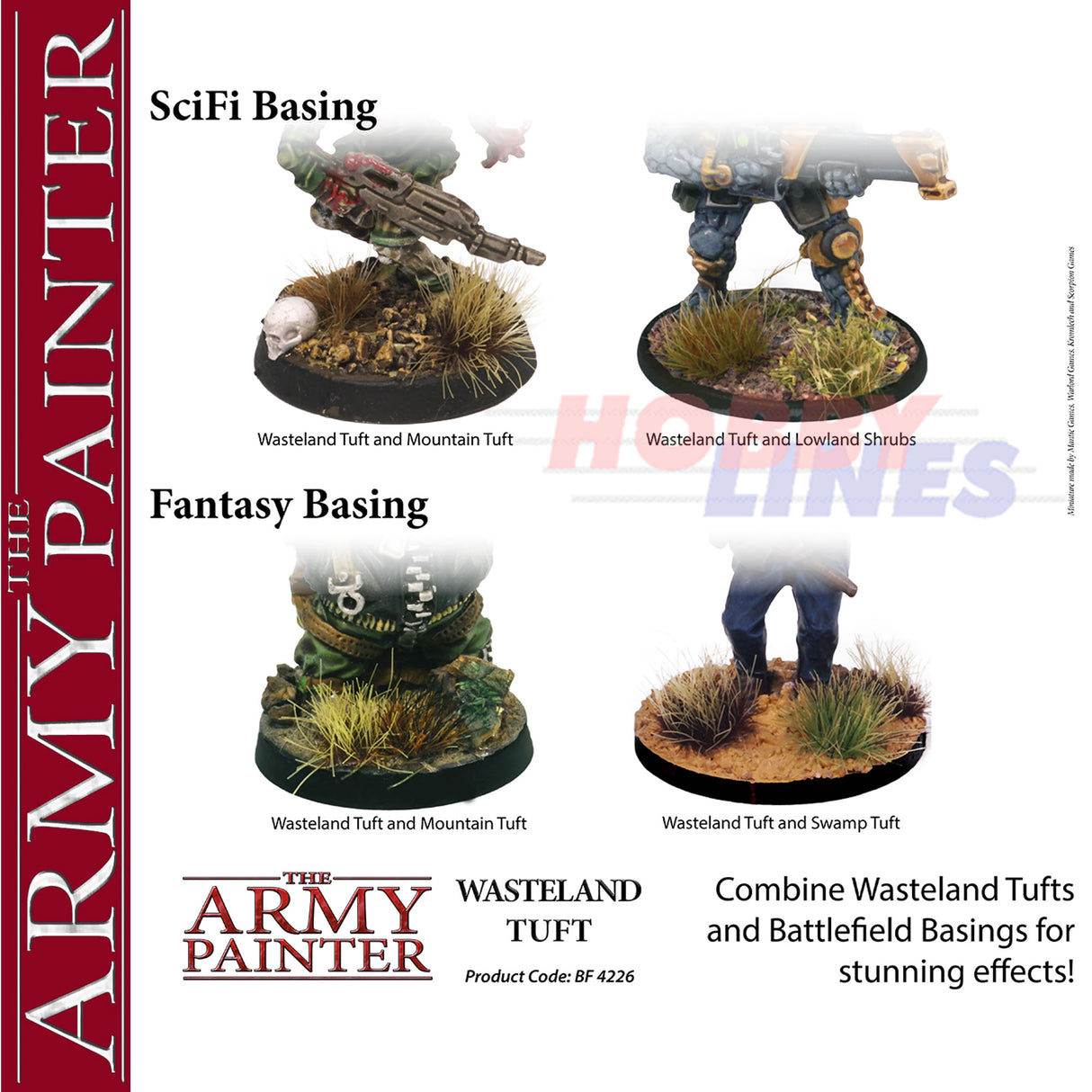 WASTELAND TUFT 77 tufts Diorama Battlefield Basing material Army Painter BF4226P