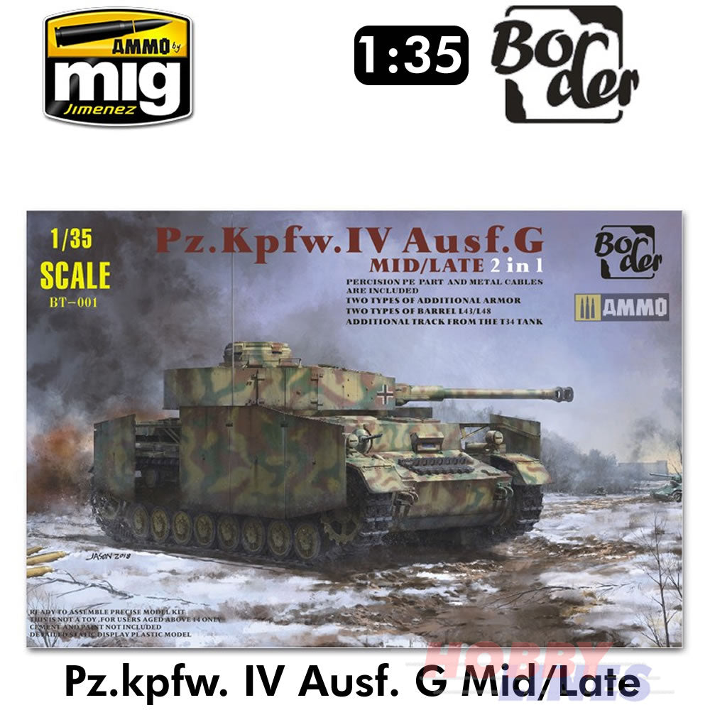 Pz.kpfw. IV Ausf. G Mid/Late - 2 in 1 Tank 1:35 model kit AMMO by Mig BT002