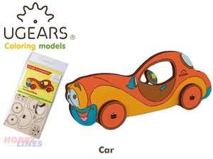 3D Colouring Puzzle kits UGEARS Junior Wooden Models Full range Multi-Buy & Save