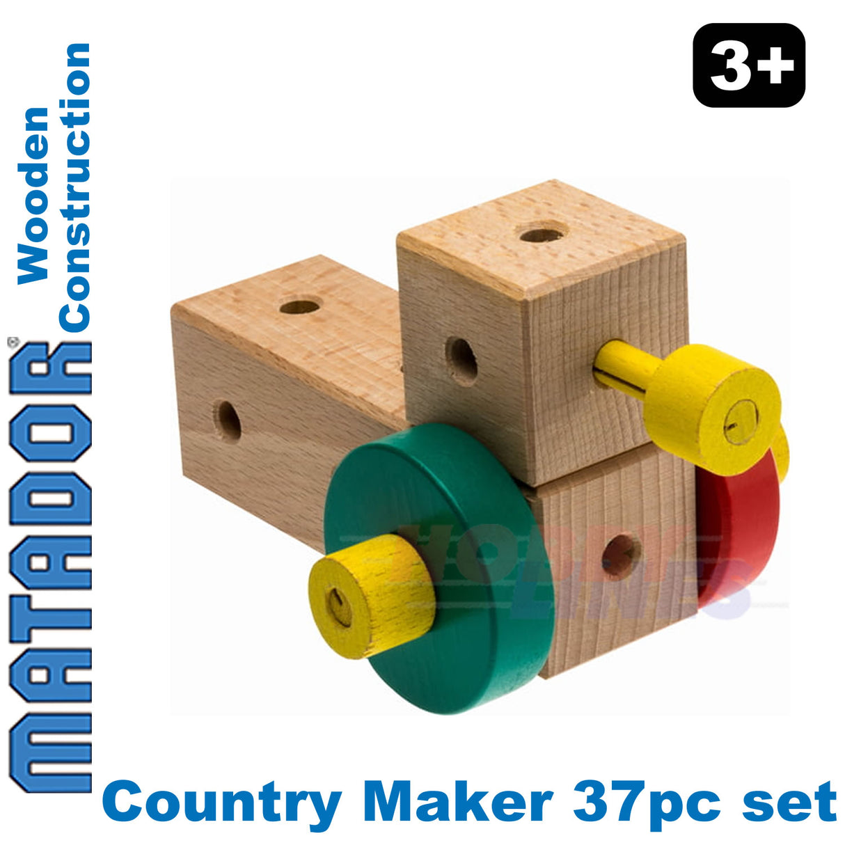 Matador Country Maker Wooden Construction Set Building Blocks Bricks 37pc Age 3+