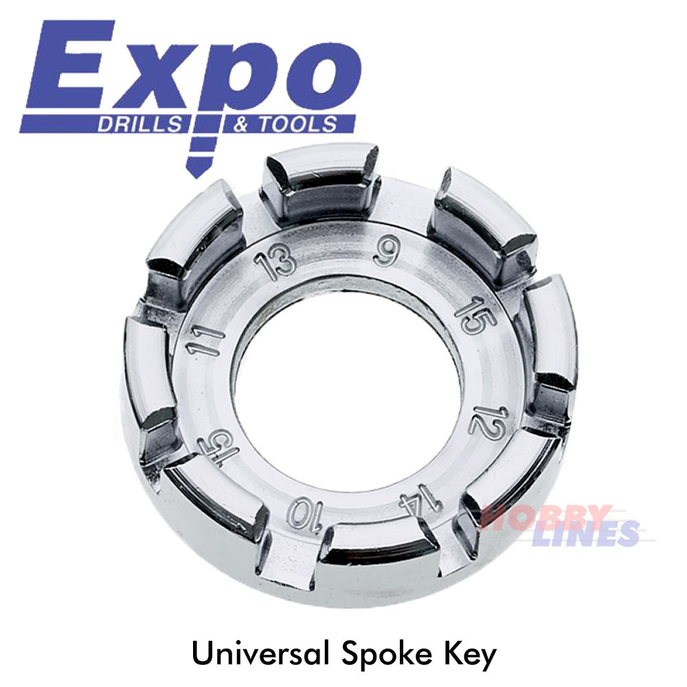 SPOKE KEY Universal 9/10/11/12/13/14/15 gauge Cycle Accs Expo Tools CY105