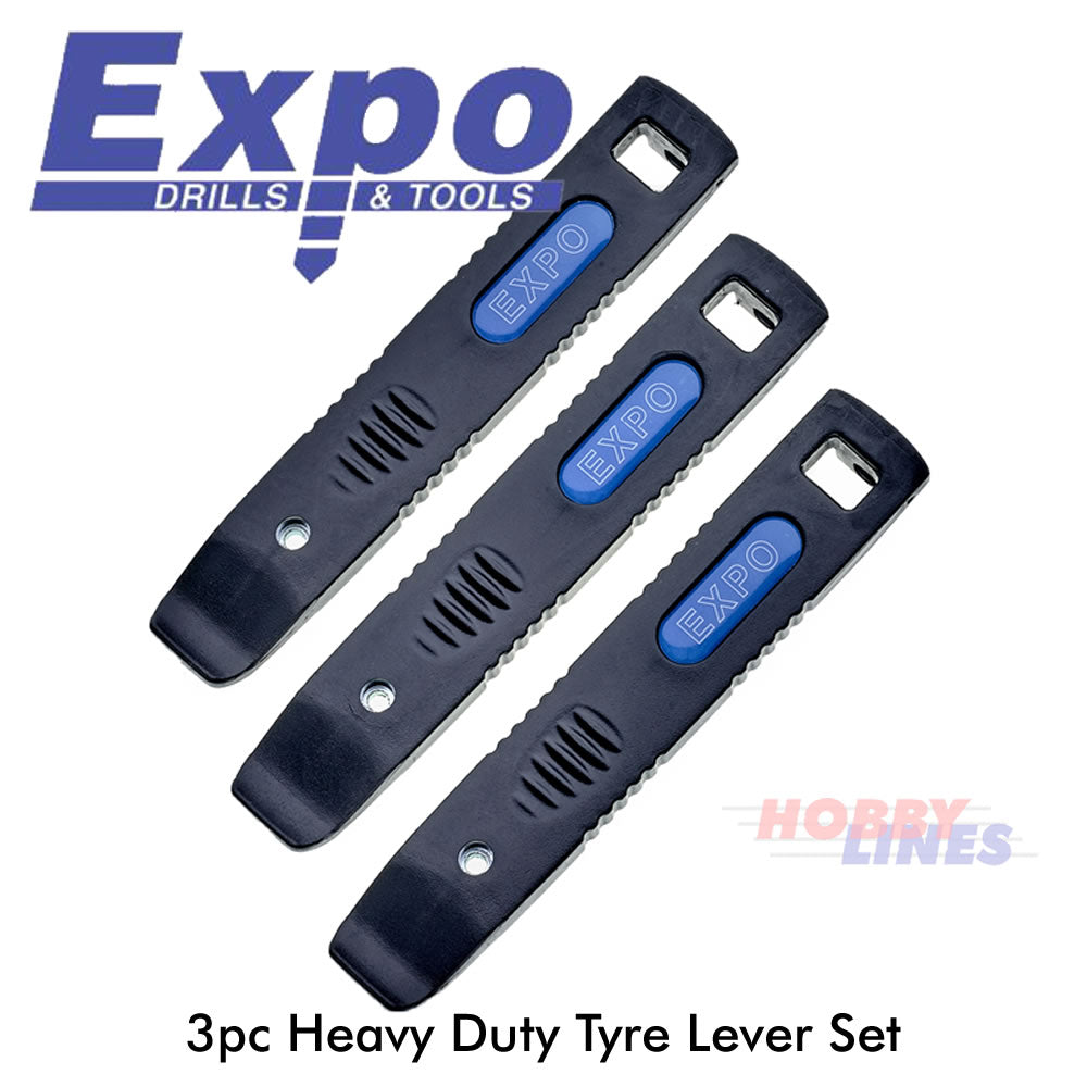 TYRE LEVERS 3pc HEAVY DUTY tough steel core Cycle Bike Accs Expo Tools CY130