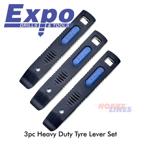 TYRE LEVERS 3pc HEAVY DUTY tough steel core Cycle Bike Accs Expo Tools CY130