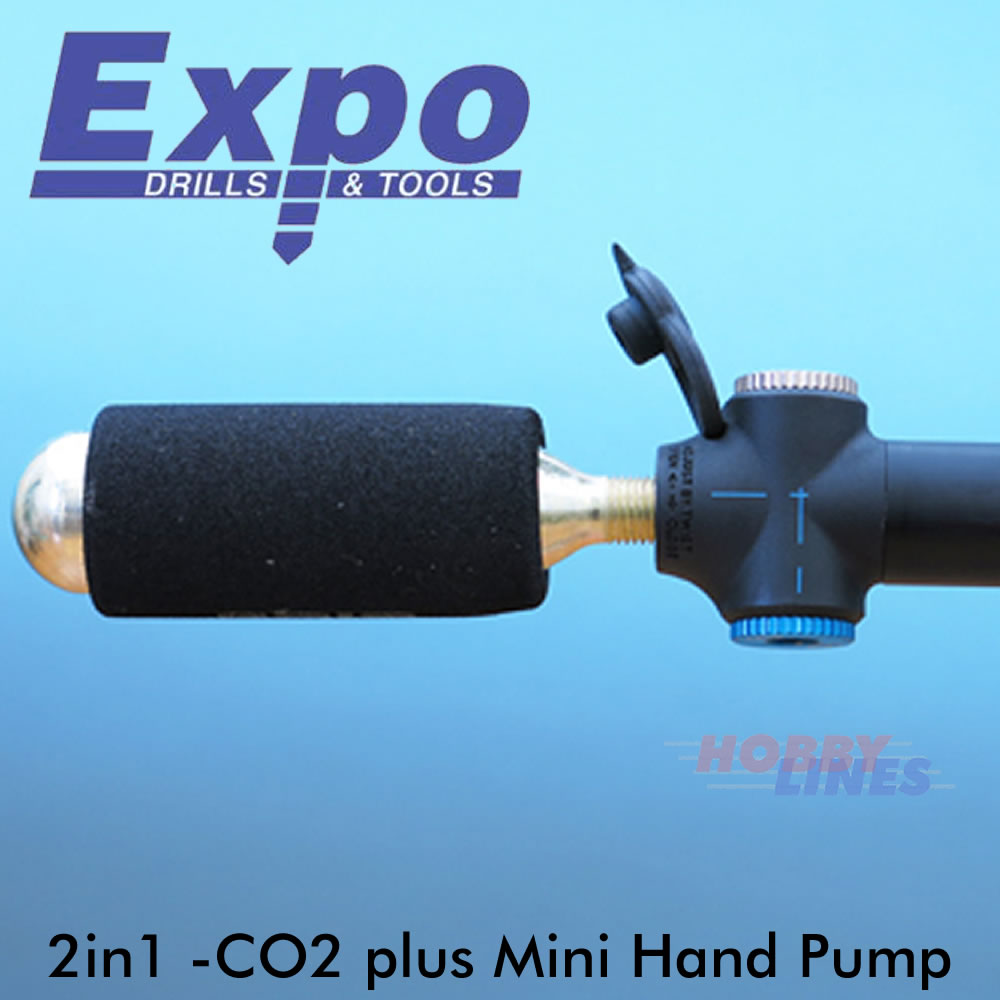 CO2 & MINI PUMP Presta Bicycle Hybrid 2in1 Frame Mount Bike Cycle Expo CY310