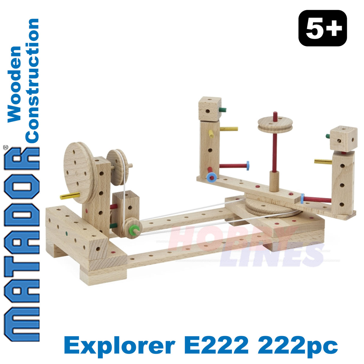 Matador ExplorerE222 Wooden Construction Set Building Blocks Bricks 222pc Age 5+