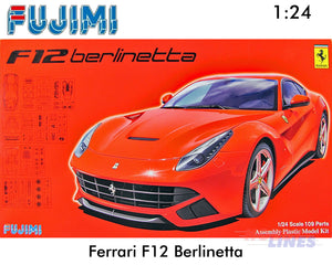 FERRARI F12 Berlinetta DX supercar 1:24 scale model kit Fujimi F126197