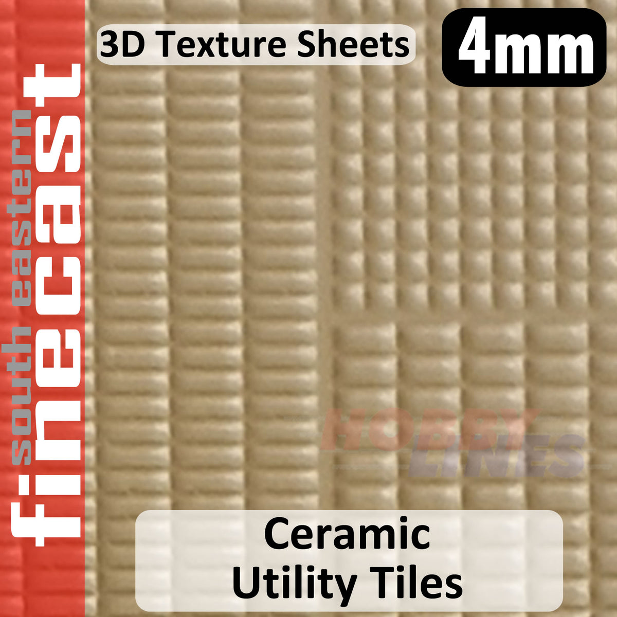 Ceramic Utility Tiles Assorted 1:76 OO 4mm 3D Texture Sheet FINECAST FBS425C